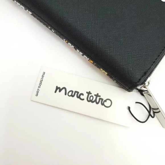 NWT Marc Tetro Large Zip Around Black Wallet With dogs, Dog Lovers Wallet - Picture 4 of 5